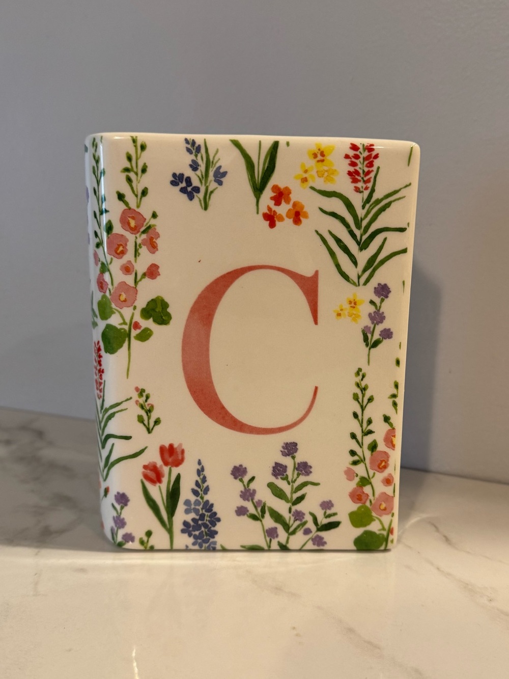 Ceramic book shaped vase